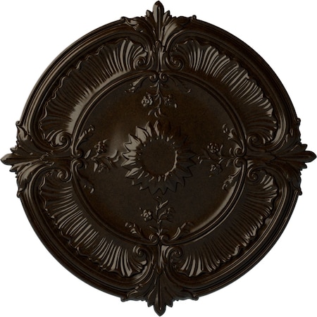 Ekena Millwork Attica Acanthus Leaf Ceiling Medallion (Fits Canopies up to 3 1/4"), 30 1/8"OD x 1 1/2"P, Bronze CM30ATBZS